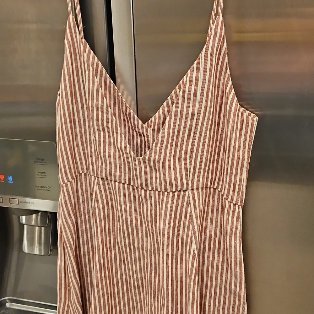 💕MARA HOFFMAN💕 Morgan Striped Linen Dress ~ Rust Stripe 6 NWOT - Picture 14 of 16
